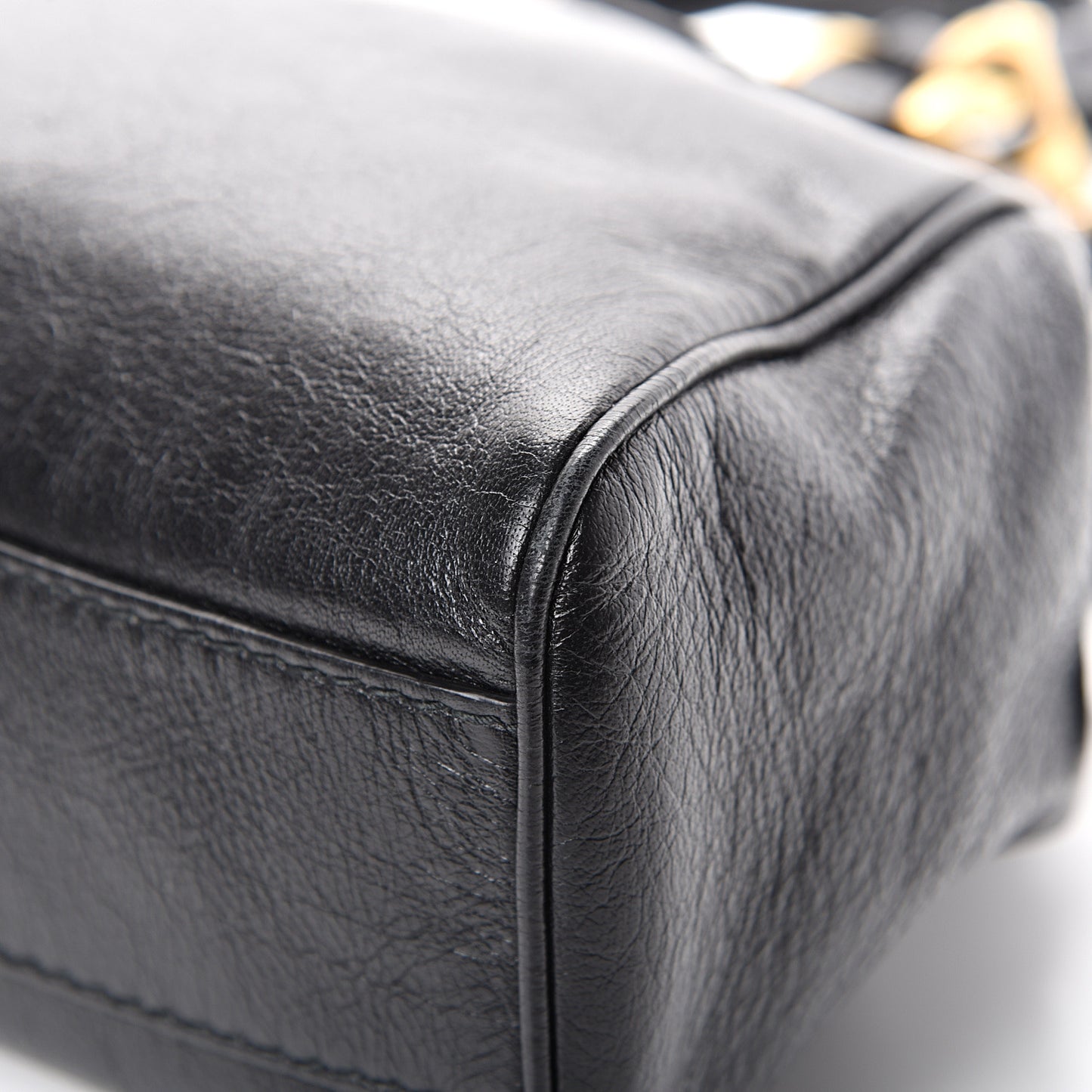 Calfskin Medium Re(Belle) Top Handle Bag Black