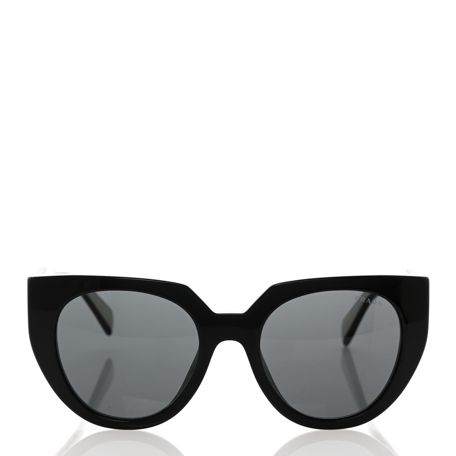 Prada Acetate Sunglasses SPR 14W Black White 2 of 7