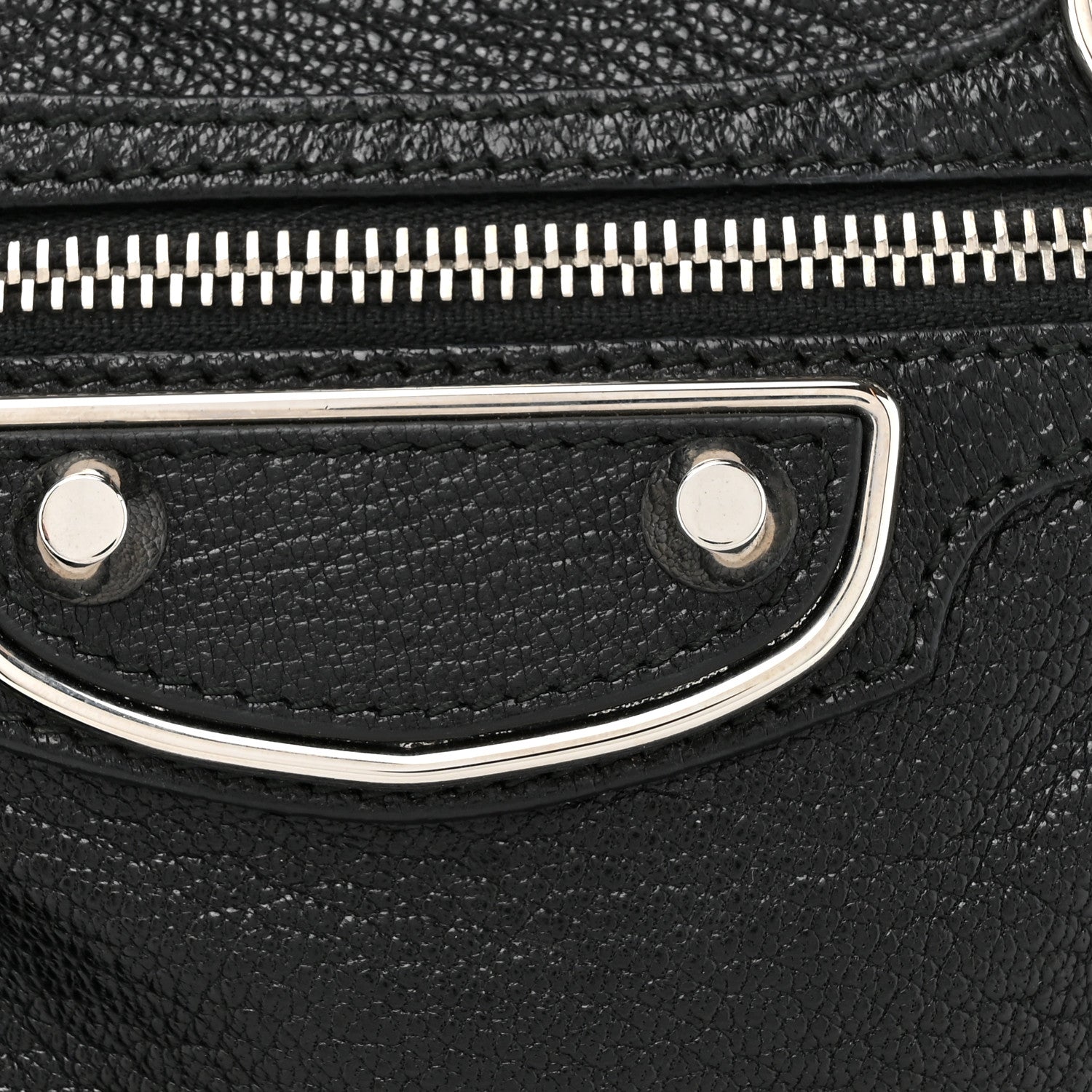 Balenciaga Chevre Gold Metallic Edge Hardware Mini City Black 8 of 11