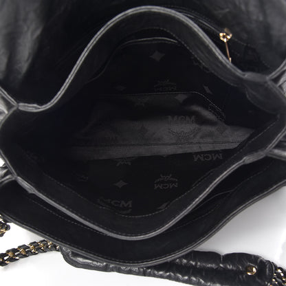MCM Lambskin Flap Bag Black 6 of 12