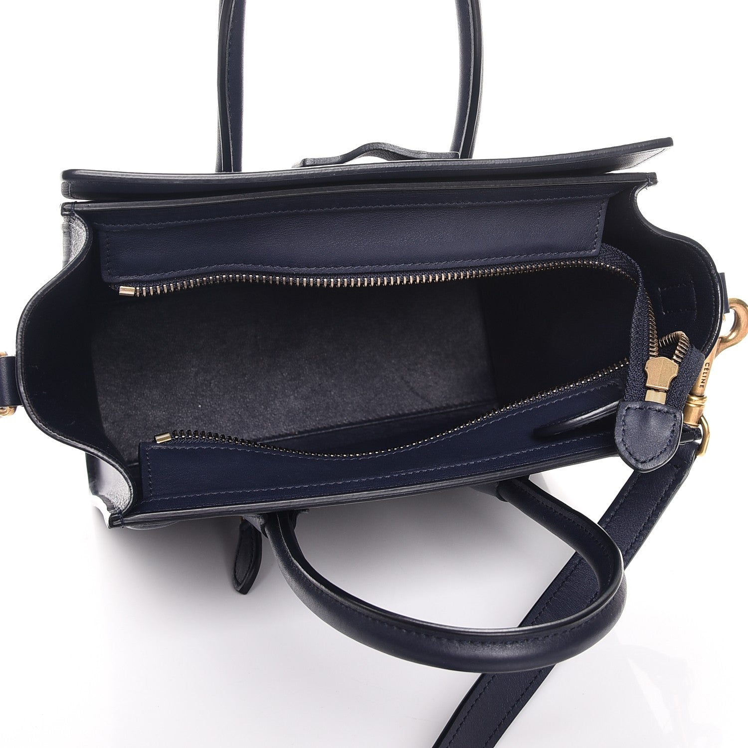 Celine Smooth Calfskin Nano Luggage Navy Blue 5 of 14