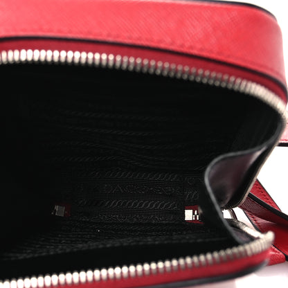 Prada Saffiano Harness Crossbody Travel Pouch Fuoco 4 of 11