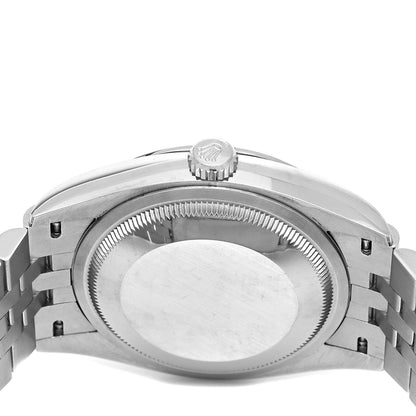 Rolex Stainless Steel 36mm Oyster Perpetual Datejust Watch Bright Black 126200 4 of 4