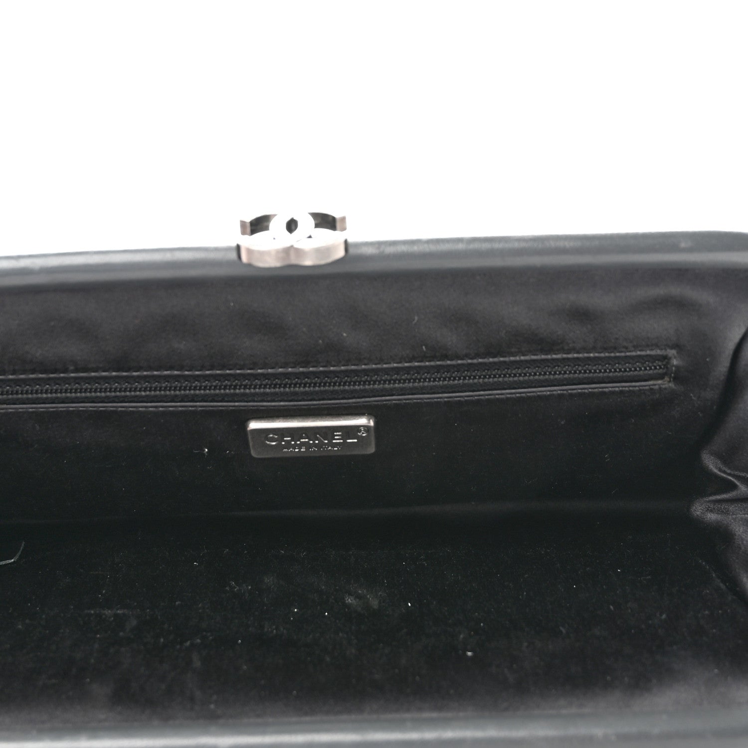 Chanel Lambskin Stitched Timeless Clutch Grey 5 of 7