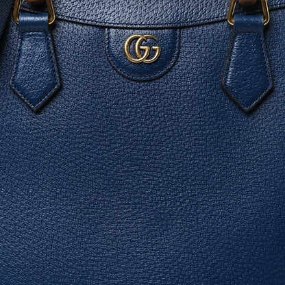 Gucci Textured Dollar Calfskin Web Medium Diana Tote Bag Royal Crop 8 of 10