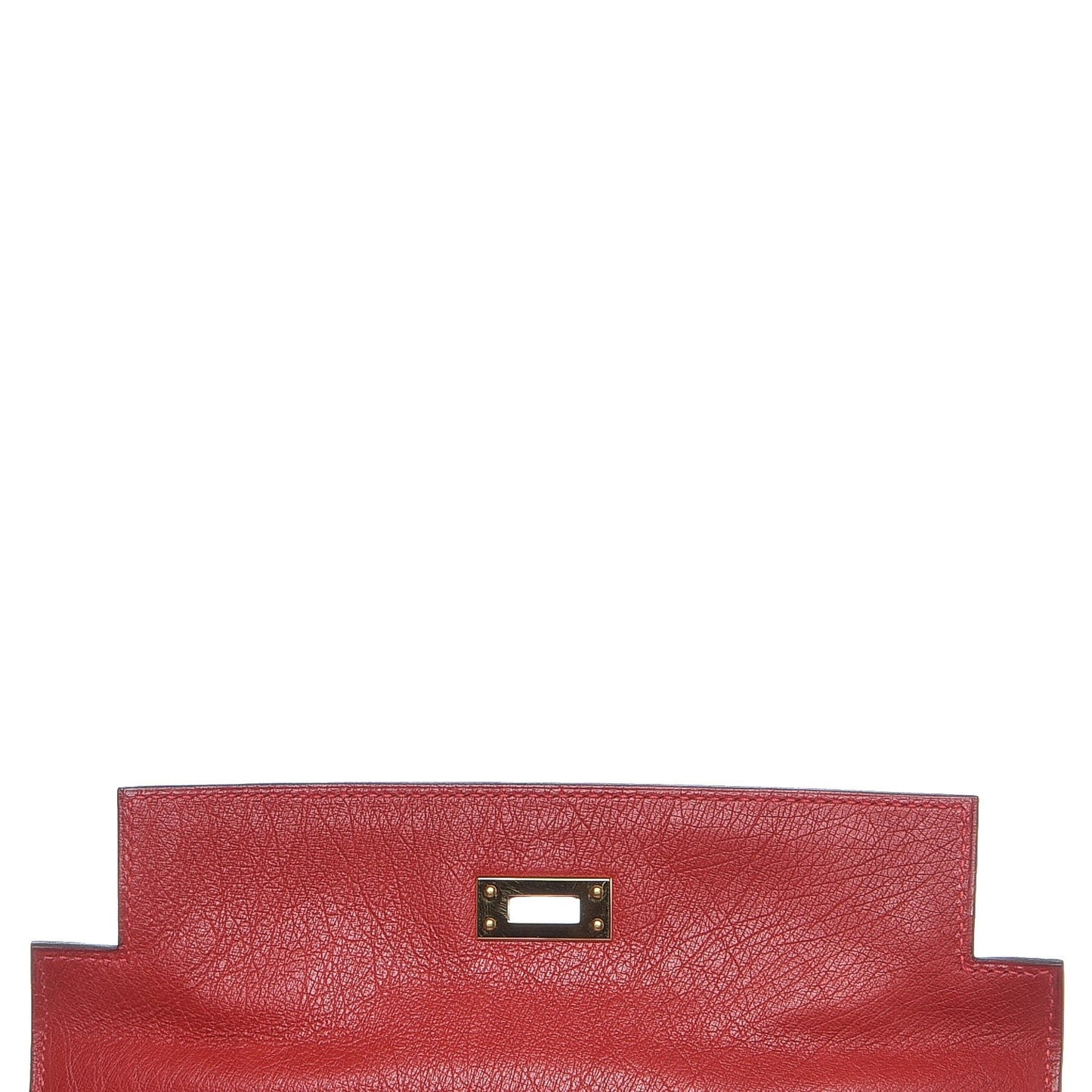 Ostrich Kelly Pochette Rouge Vif