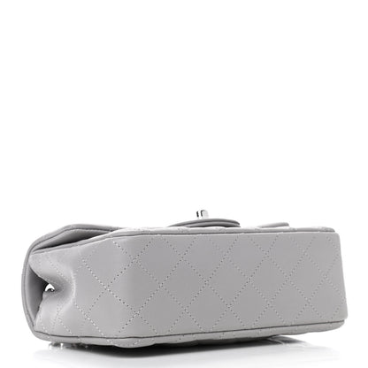 Chanel Lambskin Quilted Mini Rectangular Flap Grey 3 of 9