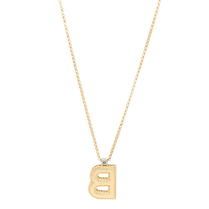 Roberto Coin 18K Yellow Gold Diamond Letter B Pendant Necklace 3 of 5