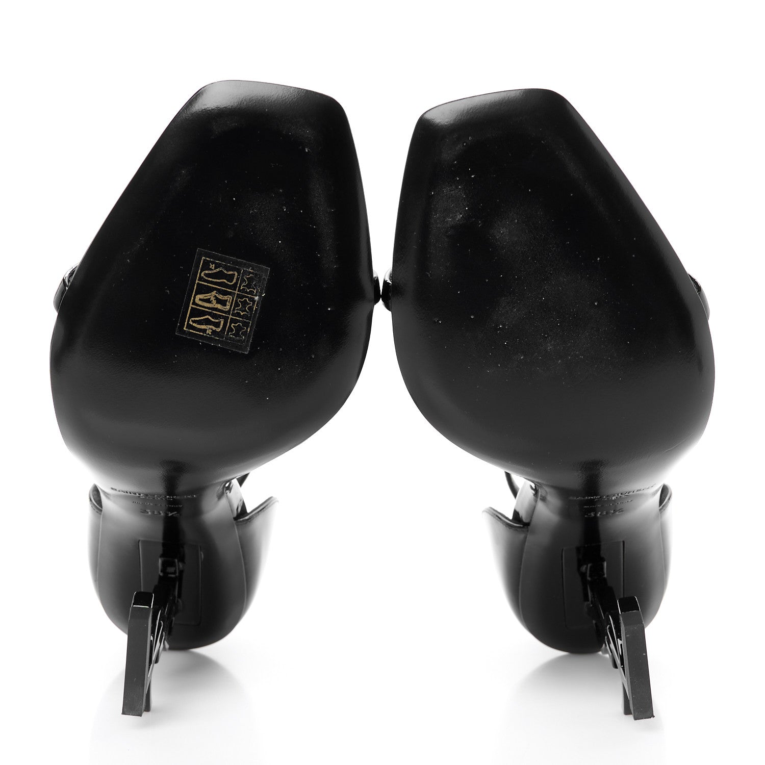 Saint Laurent Patent Calfskin Opyum 110 Sandals 38.5 Black 6 of 10
