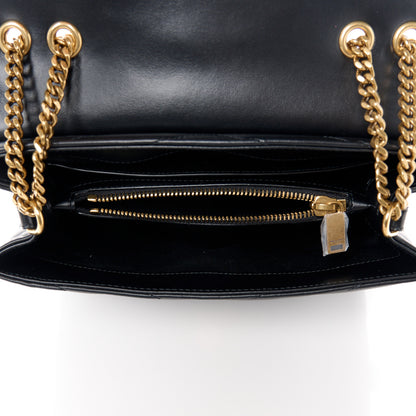 Saint Laurent Calfskin Y Quilted Monogram Small Loulou Chain Satchel Black 5 of 12