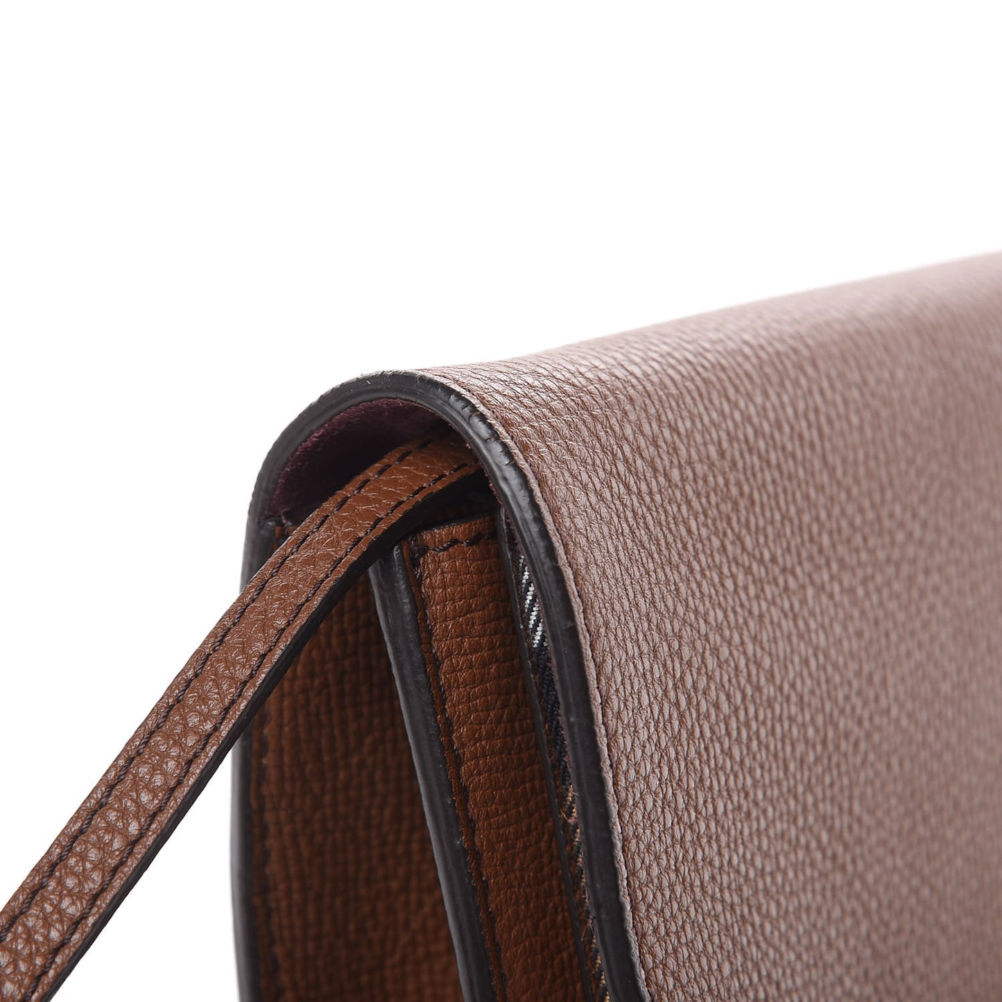 Derby Calfskin House Check Small Macken Crossbody Bag Tan