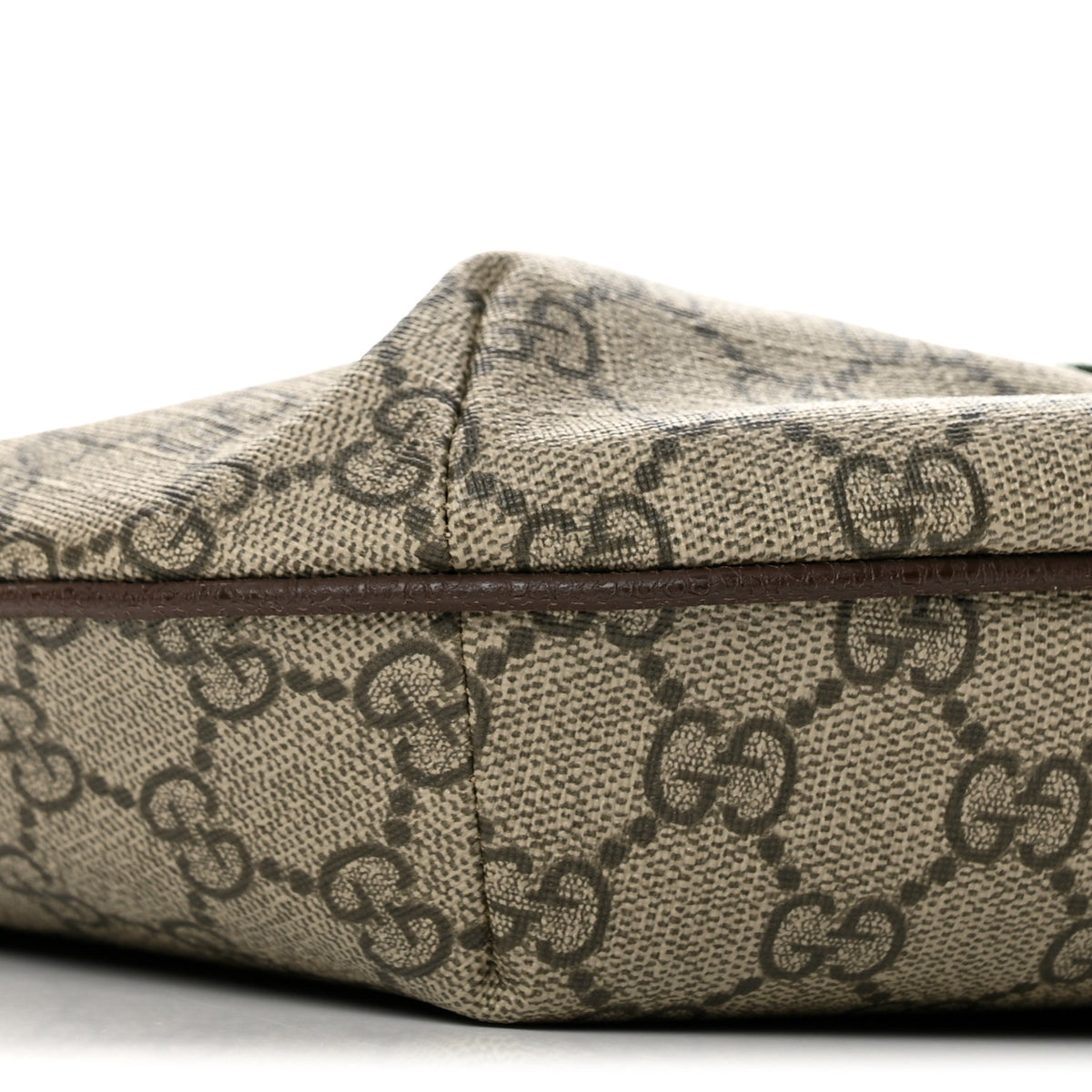 GG Supreme Monogram Web Small Ophidia Half Moon Hobo Brown