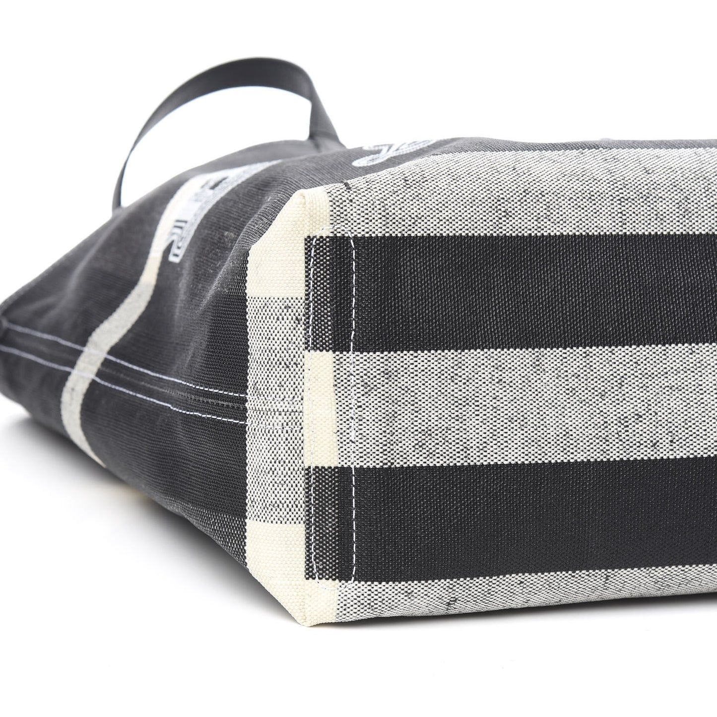 Coated Canvas Mega Check Medium Doodle Tote Black White