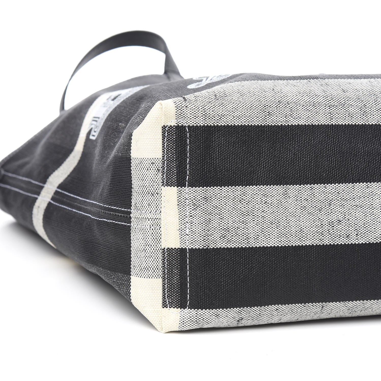 Burberry Coated Canvas Mega Check Medium Doodle Tote Black White 10 of 12