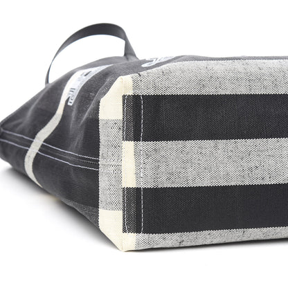Burberry Coated Canvas Mega Check Medium Doodle Tote Black White 10 of 12