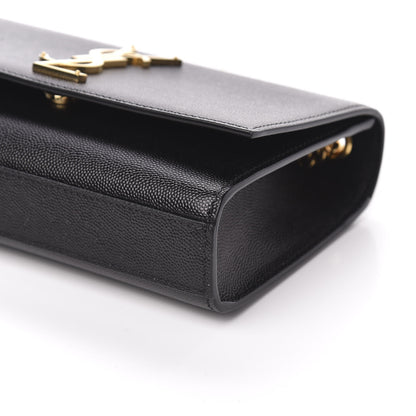 Saint Laurent Grain De Poudre Small Monogram Kate Satchel Black 8 of 9