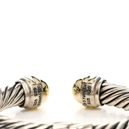 David Yurman Sterling Silver 14K Yellow Gold 10mm Cable Classics Bracelet 3 of 4