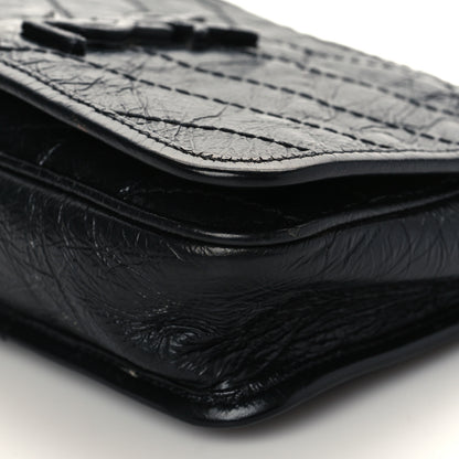 Saint Laurent Crinkled Calfskin Matelasse Monogram Niki Chain Wallet Black 8 of 8