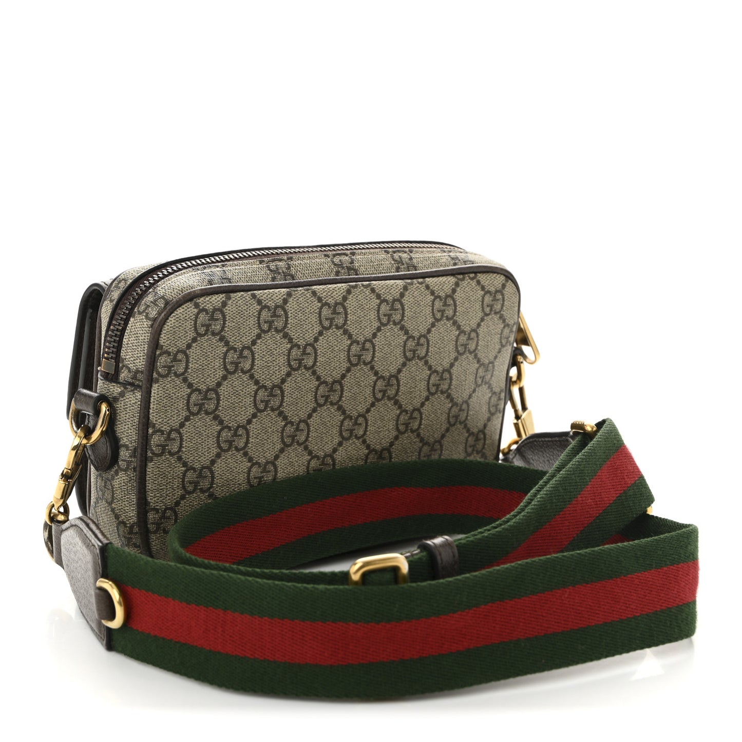 GG Supreme Monogram Web Mini Ophidia Bag Beige Ebony