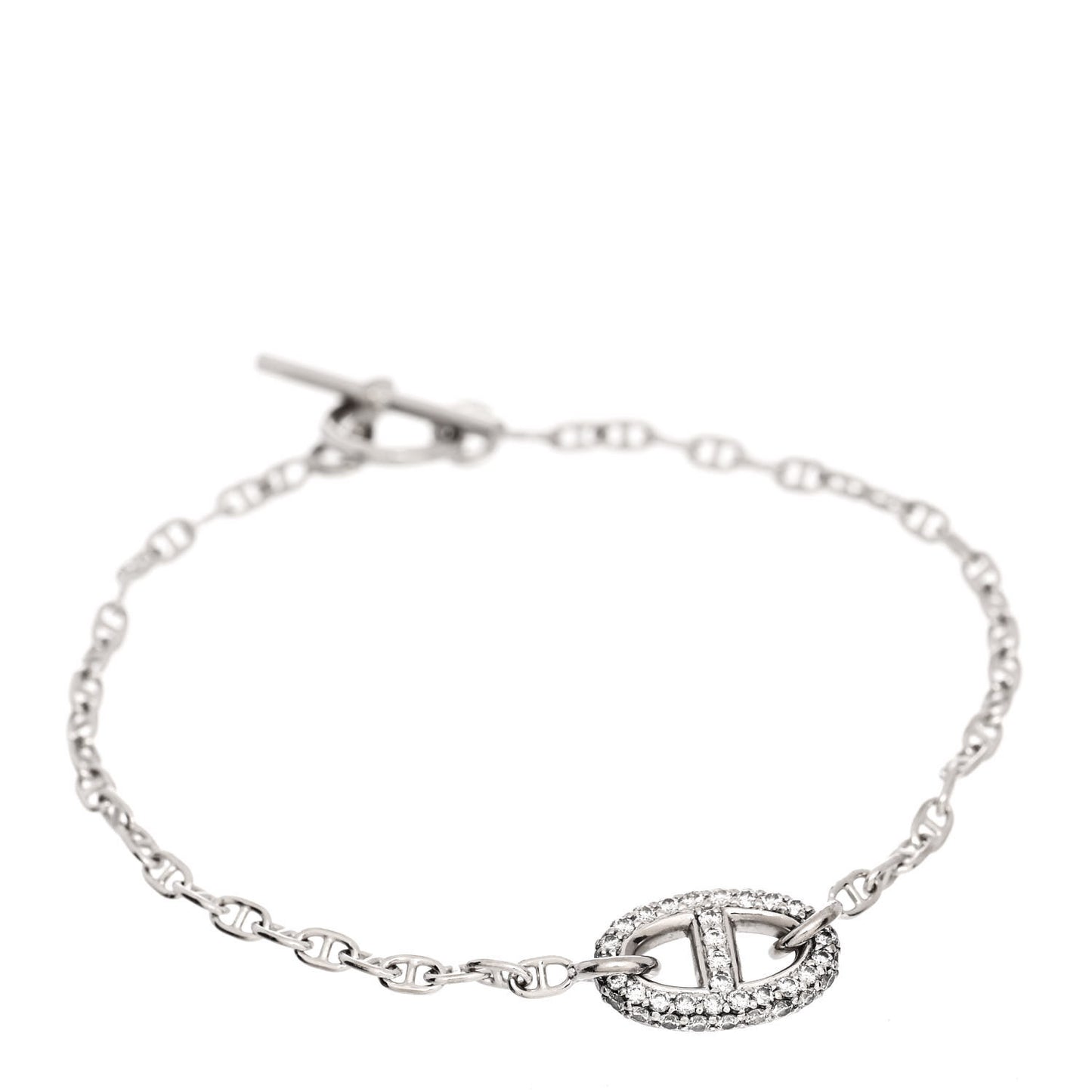 18K White Gold Diamond Farandole Bracelet SH