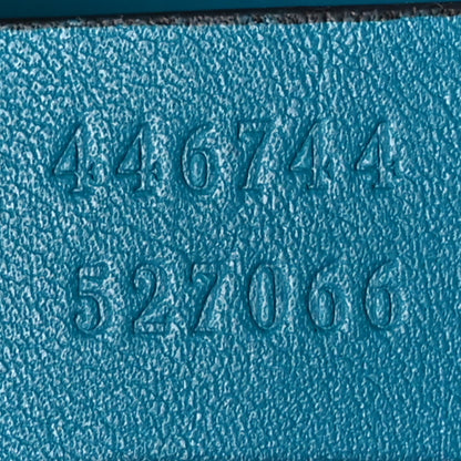 Gucci Velvet Matelasse Mini GG Marmont Shoulder Bag Pavone Cyan 8 of 13