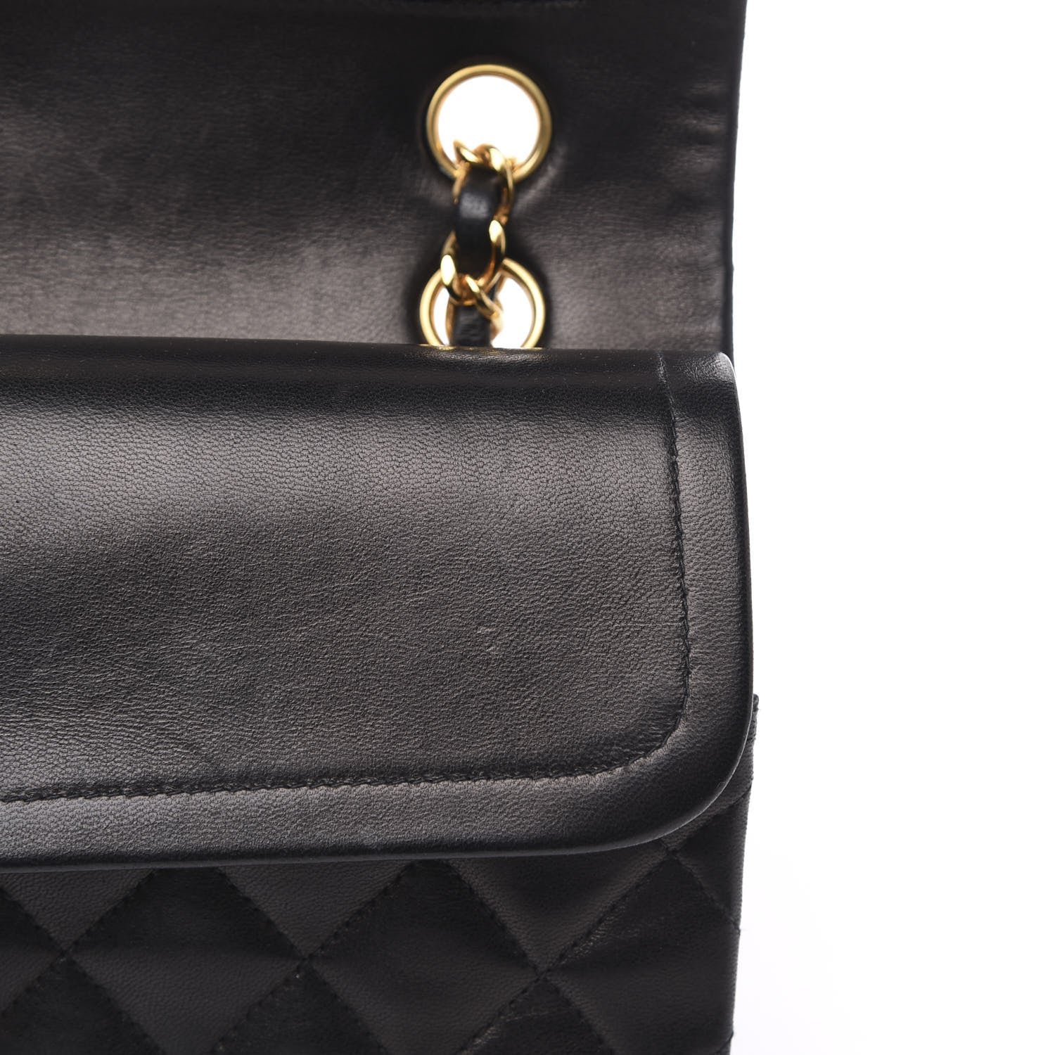 Chanel Lambskin Quilted Medium Double Flap Black 15 of 17