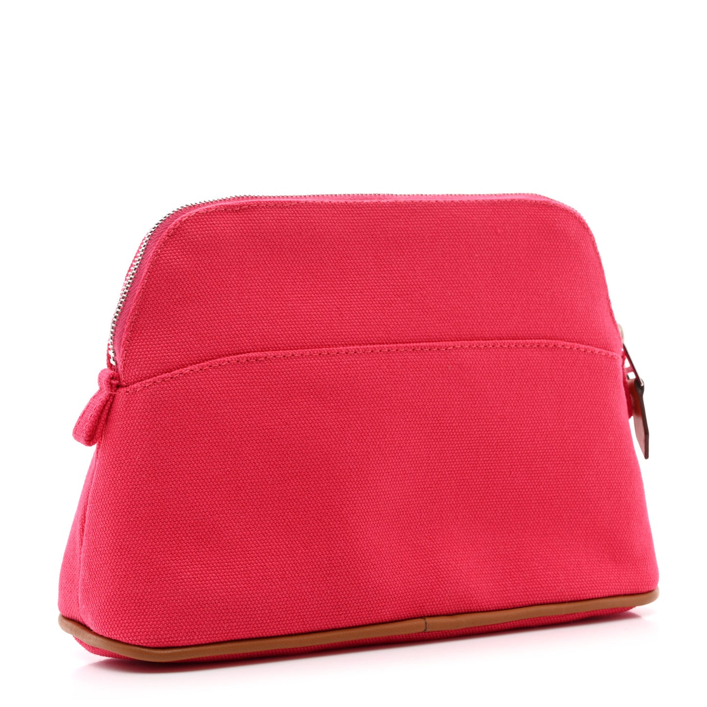 Cotton Canvas Mini Bolide Travel Cosmetic Pouch Hibiscus