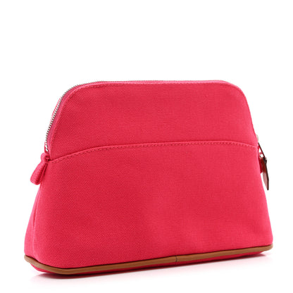 Hermes Cotton Canvas Mini Bolide Travel Cosmetic Pouch Hibiscus 3 of 8