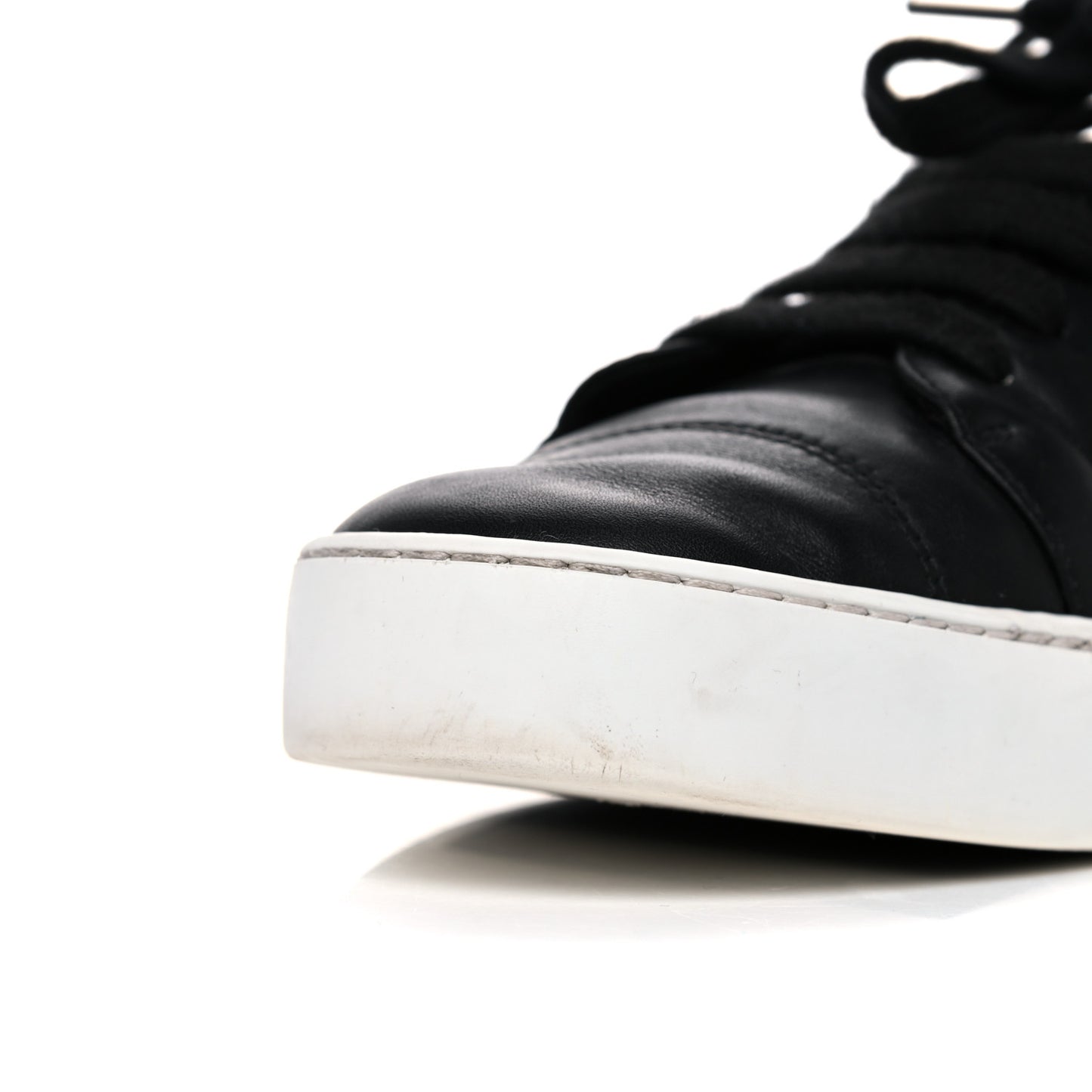 Calfskin Womens CC Sneakers 39.5 Black White