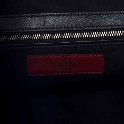 Valentino Garavani Vitello Large Rockstud Flip-Lock Messenger Bag Black 8 of 9