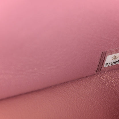 Chanel Iridescent Lambskin Quilted Mini Top Handle Rectangular Flap Pink 7 of 11