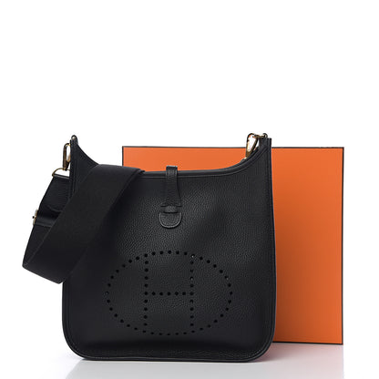 Hermes Taurillon Clemence Evelyne III PM Black 10 of 10