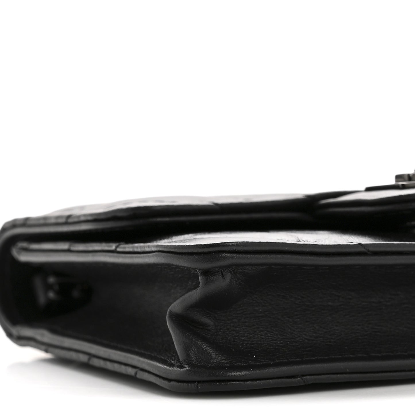 Aged Calfskin Chevron Quilted Reissue Belt Bag So Black