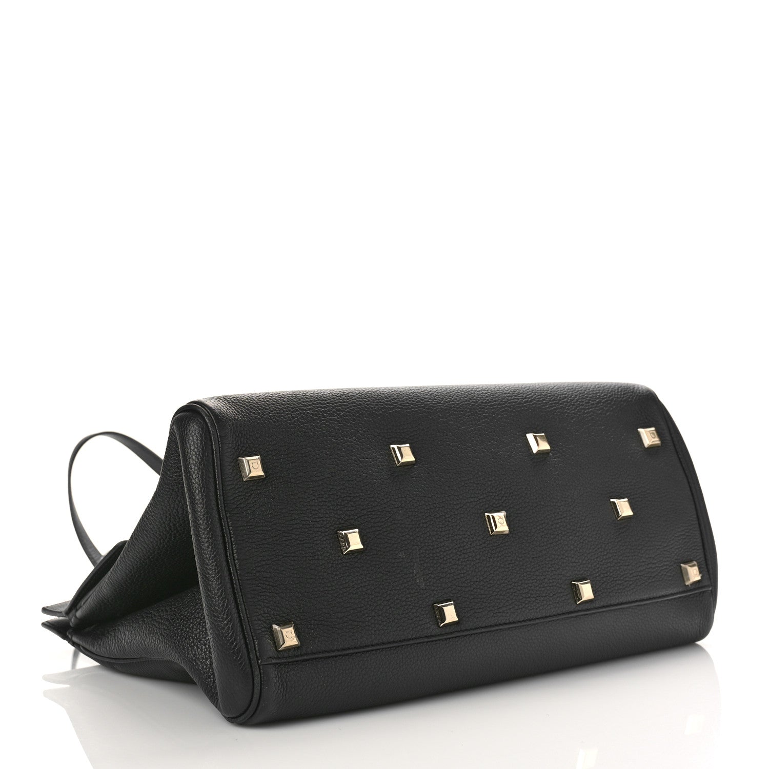 Salvatore Ferragamo Calfskin Large Studio Bag Black 5 of 12