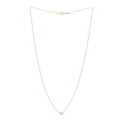 Tiffany 18K Yellow Gold Diamond .08ct Elsa Peretti Diamonds by the Yard Pendant Necklace 3 of 4