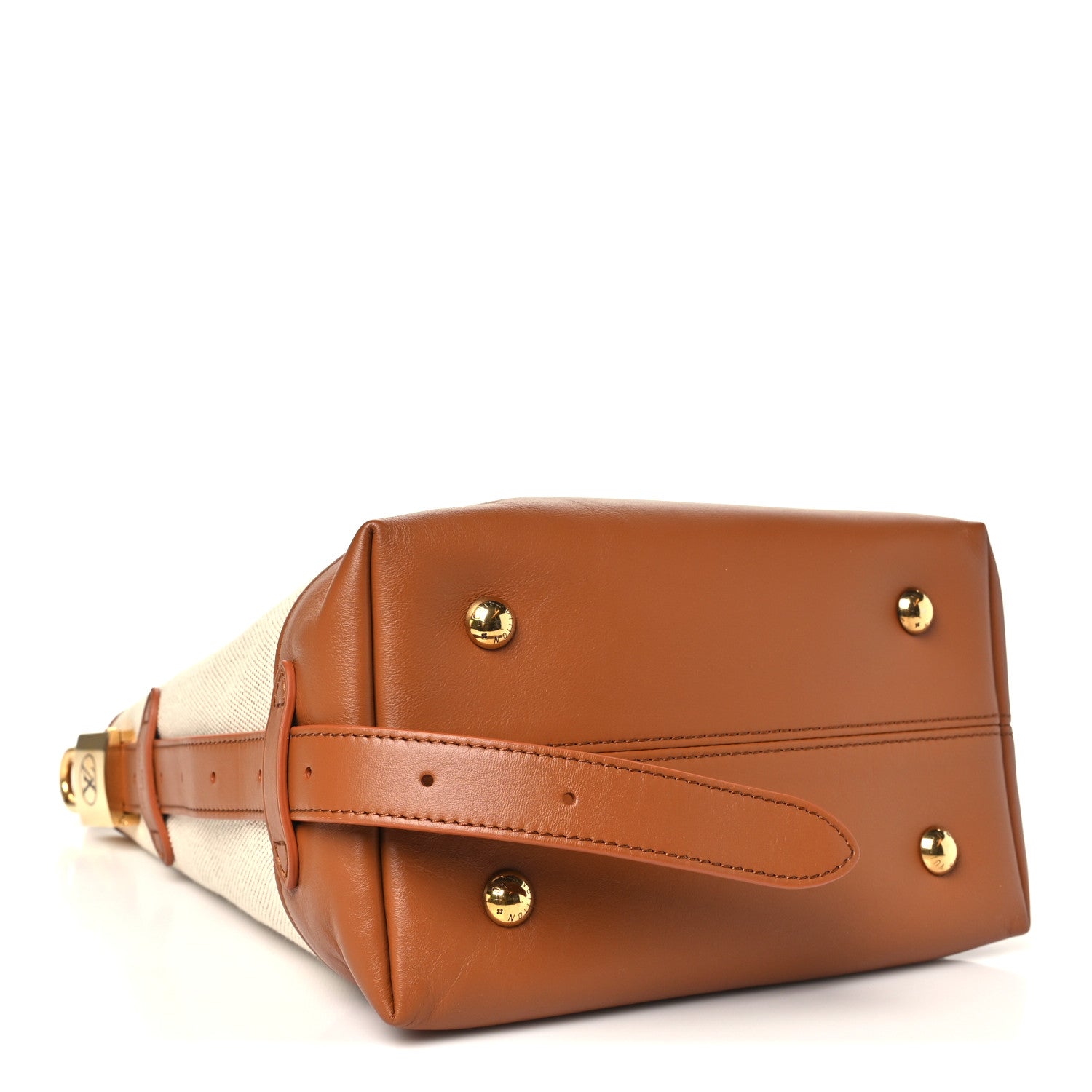 Louis Vuitton Canvas Calfskin Low Key Hobo PM Ecru Cognac 5 of 10