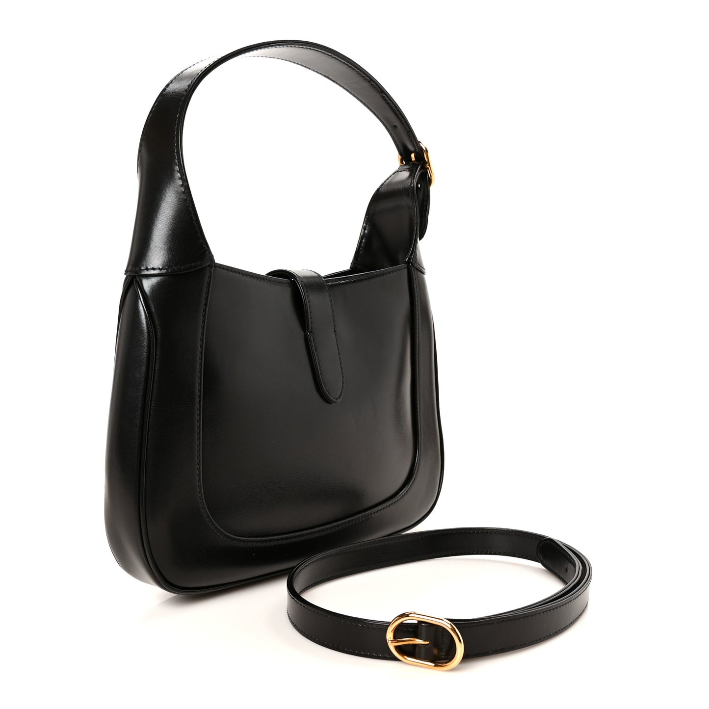 Boarded Dyana Lux Calfskin Small Jackie 1961 Hobo Black