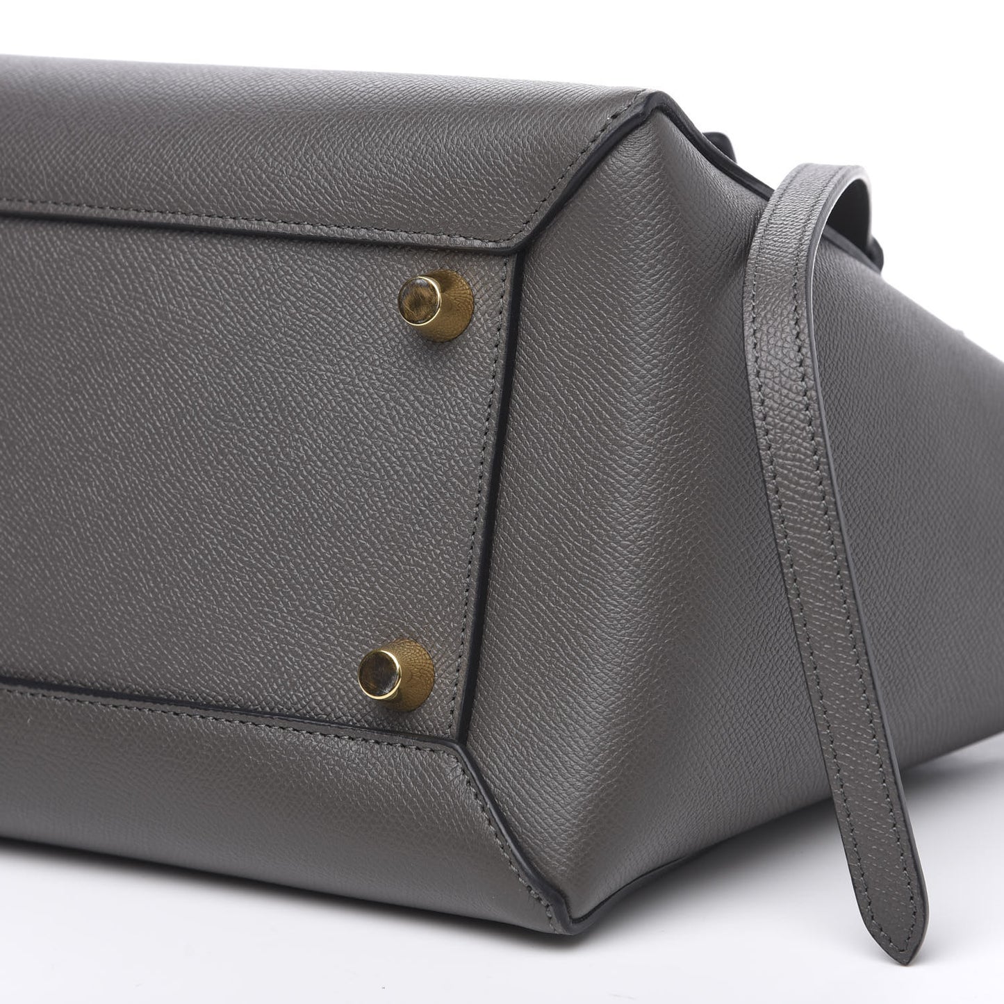 Grained Calfskin Mini Belt Bag Grey