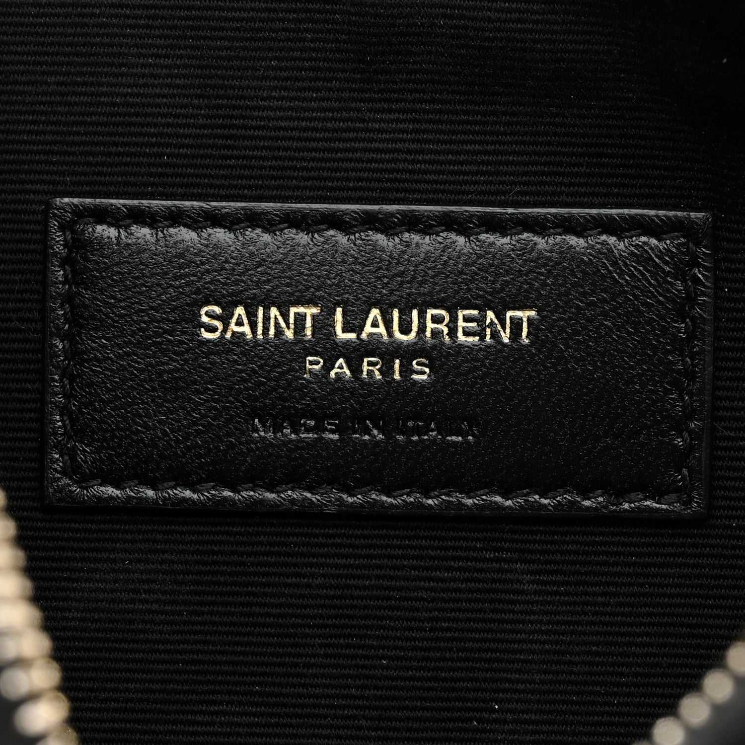 Saint Laurent Grain De Poudre Chevron Monogram Large Bill Pouch Black 6 of 8