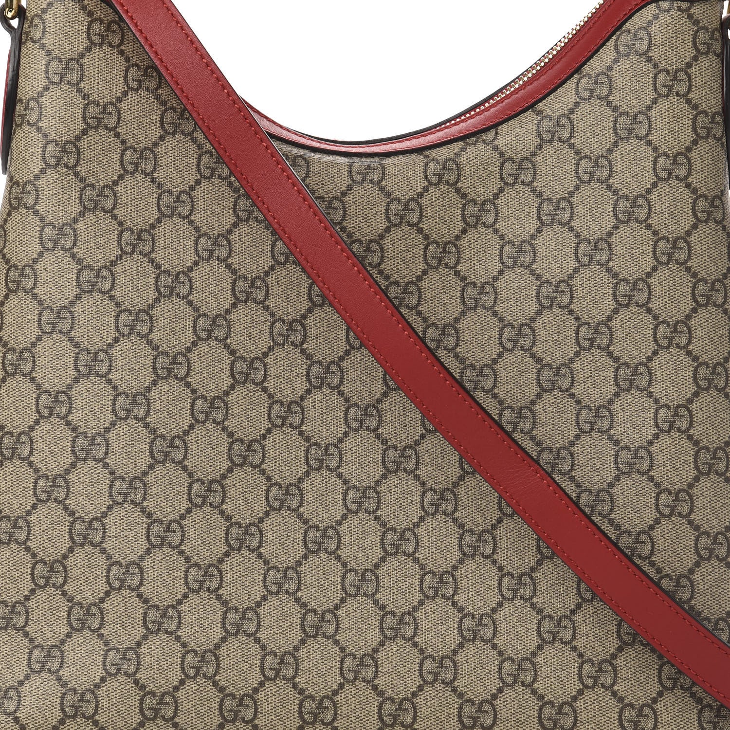 Gucci GG Supreme Monogram Linea A Hobo Red 10 of 11