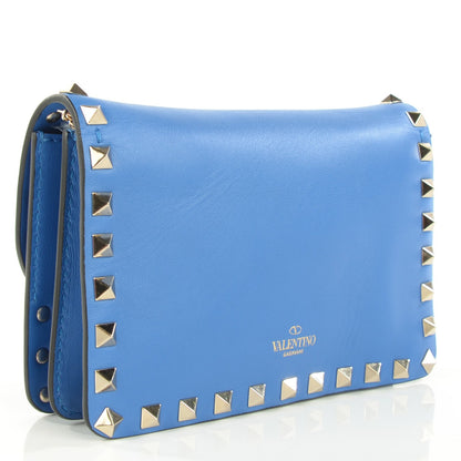 Valentino Garavani Vitello Rockstud Chain Flap Crossbody Bag Light Sapphire 3 of 8