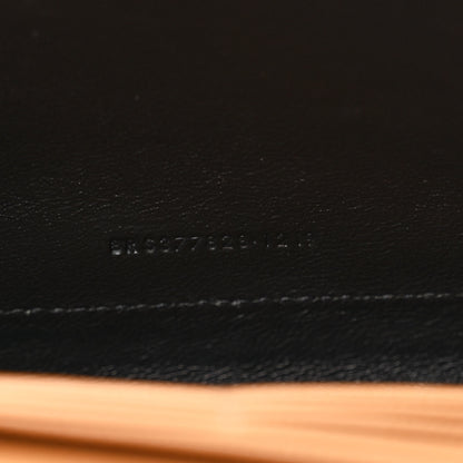 Saint Laurent Grain De Poudre Matelasse Chevron Monogram Chain Wallet Dune 7 of 11