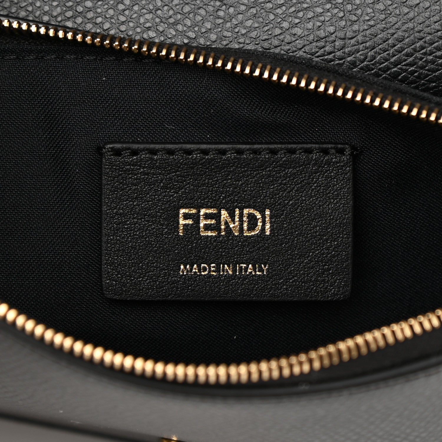 Fendi Vitello Cruise F is Fendi Bi-Color FF 1974 Embossed Medium Envelope Wallet On Chain Black Maya 6 of 8
