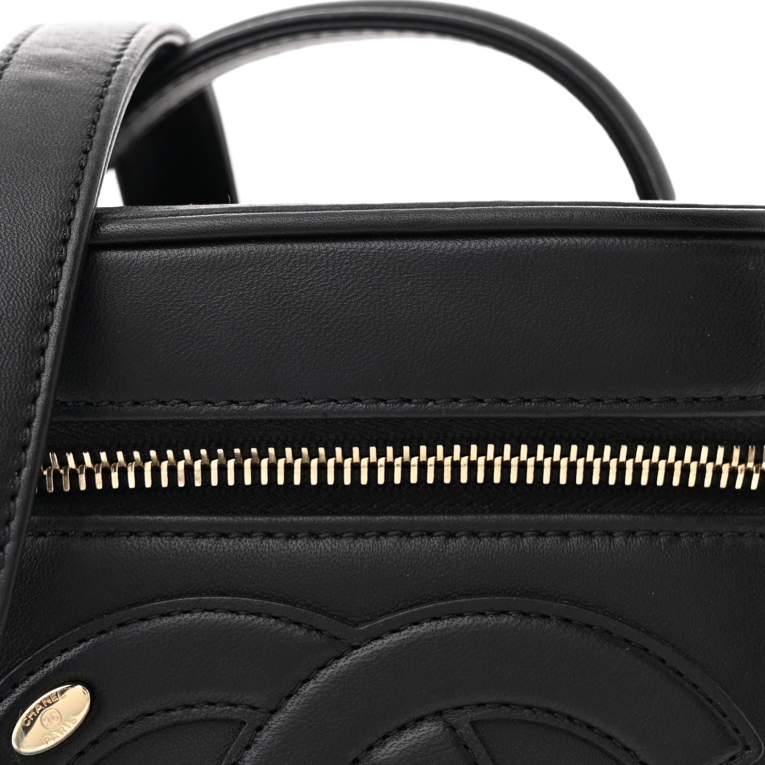 Chanel Lambskin Timeless Vanity Cosmetic Case Black 8 of 10