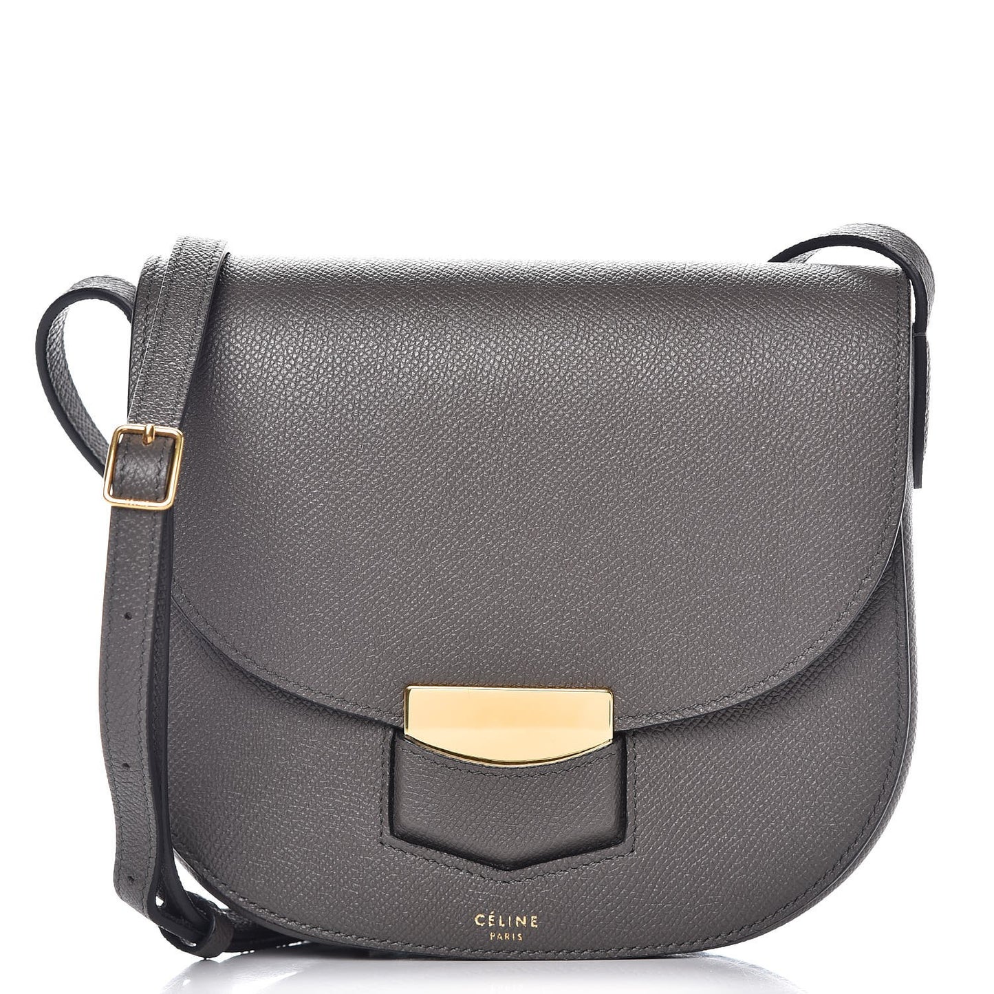 Baby Grained Calfskin Small Trotteur Grey