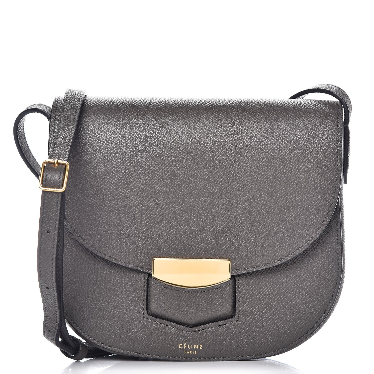 Celine Baby Grained Calfskin Small Trotteur Grey 1 of 7