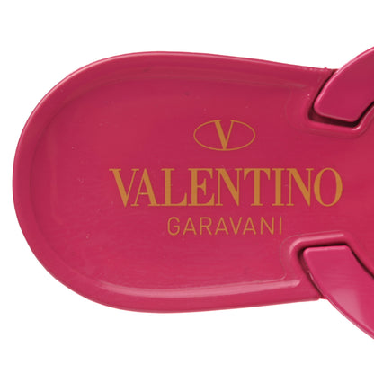Valentino Garavani PVC Jelly Rockstud Bow Thong Sandals 38 Deep Cyclamin 7 of 7