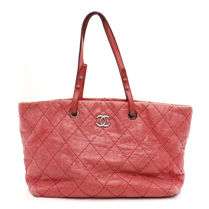 Chanel Glazed Calfskin Large On The Road Tote Pink 1 of 11