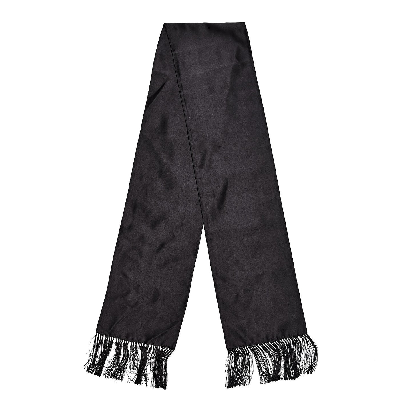 Silk Tuxedo Scarf Black