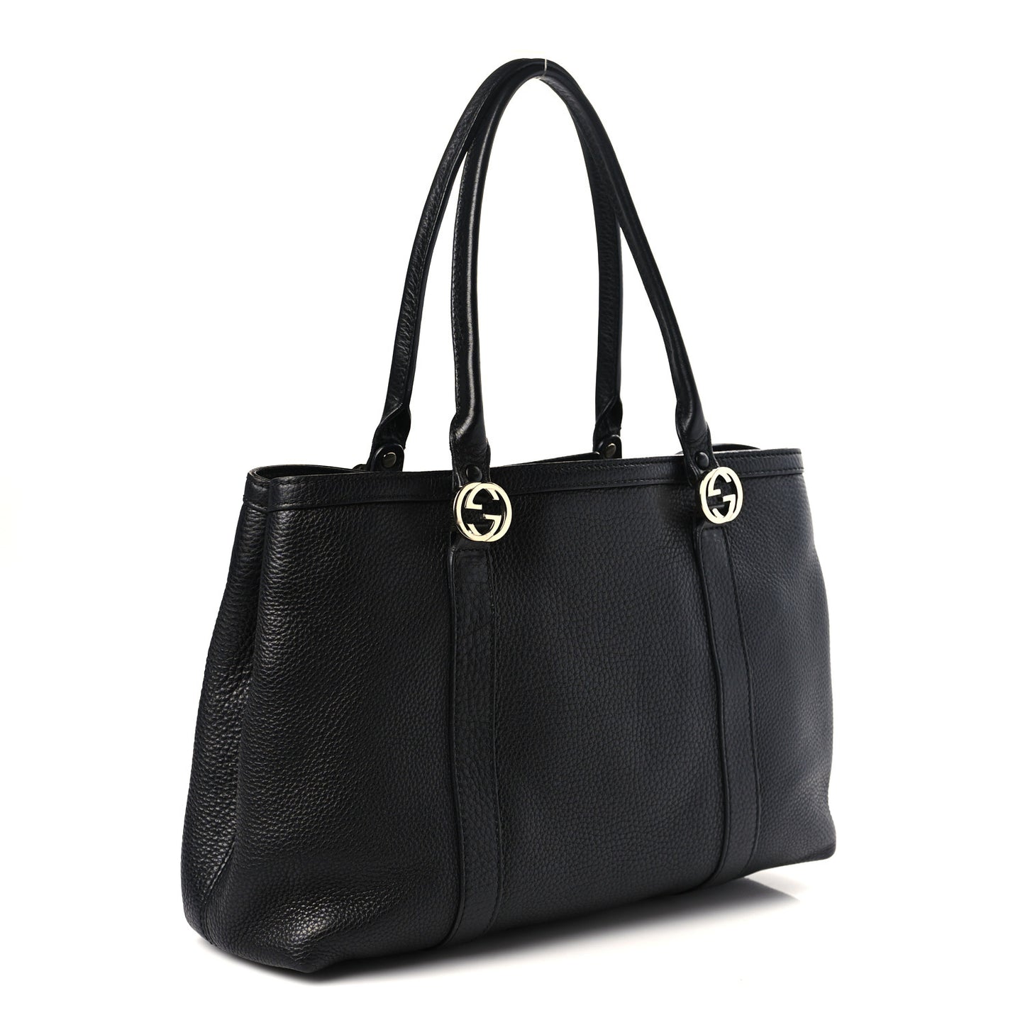 Pebbled Calfskin Old Libeccio Miss GG Tote Black